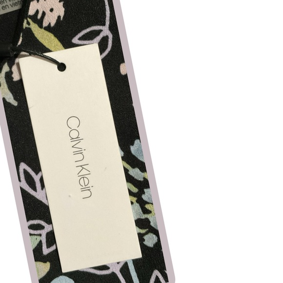 NWT Calvin Klein Floral V-Neck Handkerchief Dress - Size 2 - Picture 6 of 6